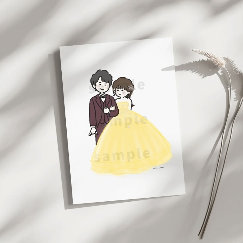 ウェルカムボードにぴったり◎なイラストを作成します ゆるっとかわいいイラストで式を彩ります♩ イメージ3
