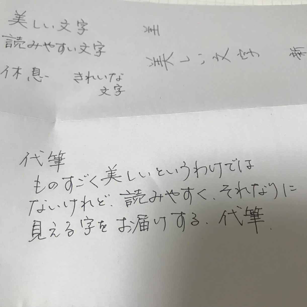 各種手書き文字の代筆します 非の打ち所がないとはいかずとも読みやすくそれなりに見える文字 イメージ3