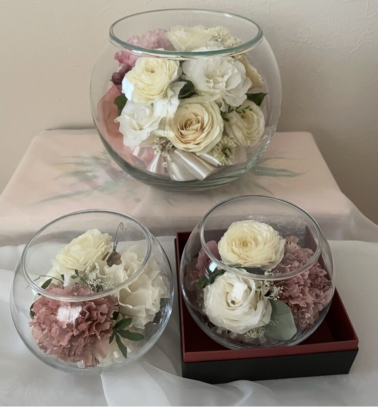 ブーケや記念のお花をドライフラワーに加工します 『要事前連絡』♡︎ʾʾ【 ボール型・ドーム型各1個】 イメージ2