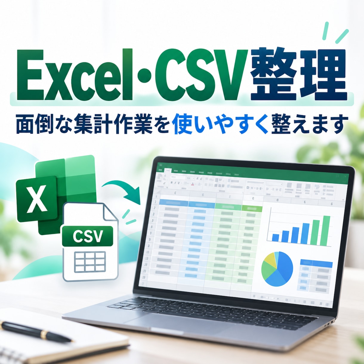 Excel・CSVの整理をします 集計・加工・管理表を使いやすく整えます イメージ1