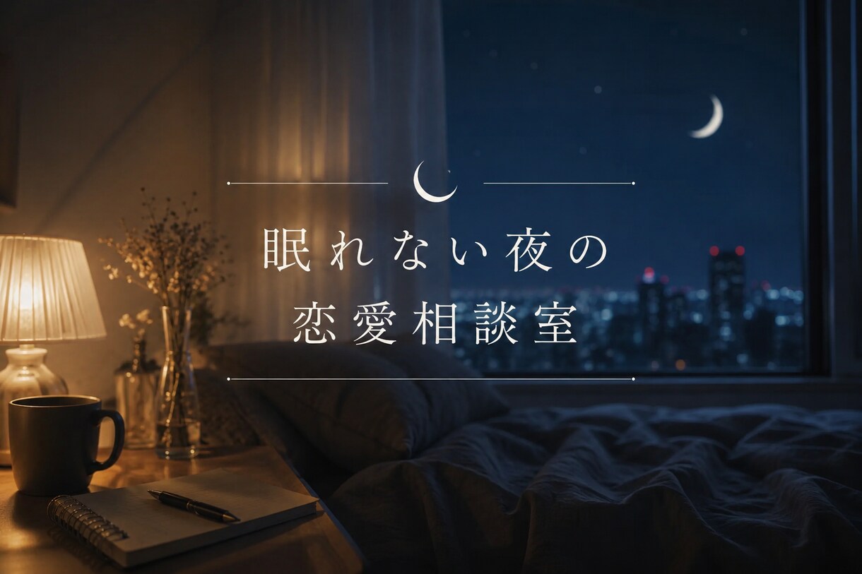 眠れない夜の恋愛相談室開きます 正しい答えより、安心して話せる場所を イメージ1
