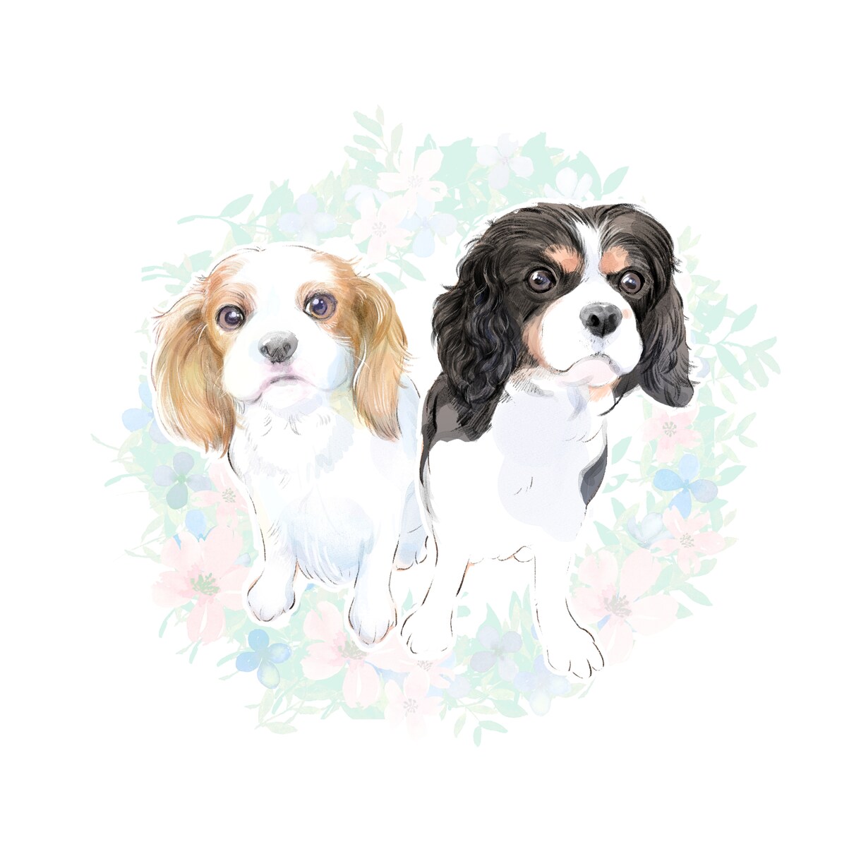 ふんわり優しいタッチでペットの似顔絵を制作します アイコンや待ち受けに♪プレゼントにも イメージ1