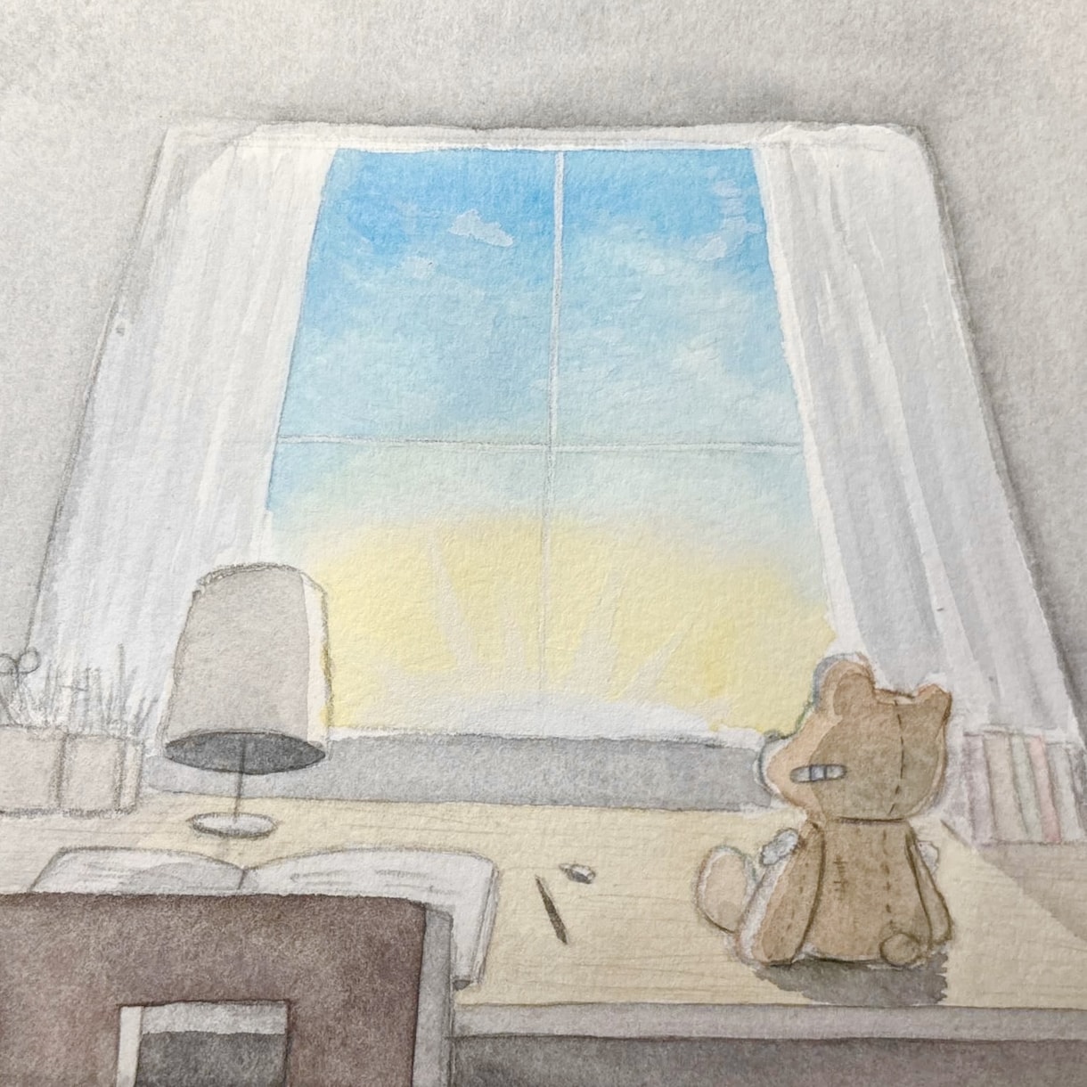 YouTubeサムネ一枚絵を優しい水彩で描きます 歌ってみたなどのイラストを絵本の1ページのように描きます イメージ10
