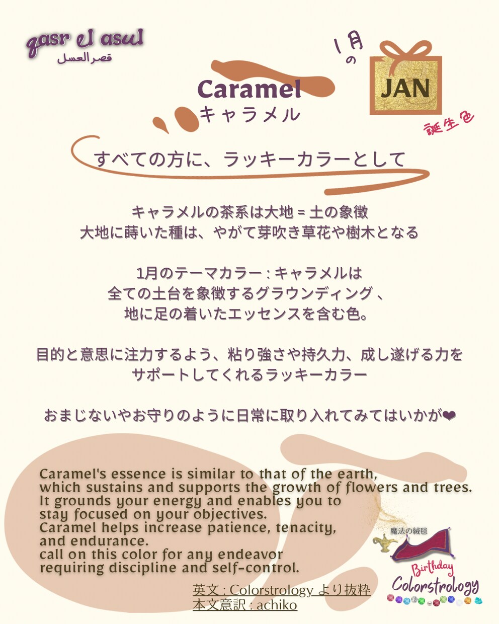 あなたの誕生色 / 生まれた日の意味を翻訳します カラーストロロジー = pantoneカラーと占星術のコラボ イメージ3