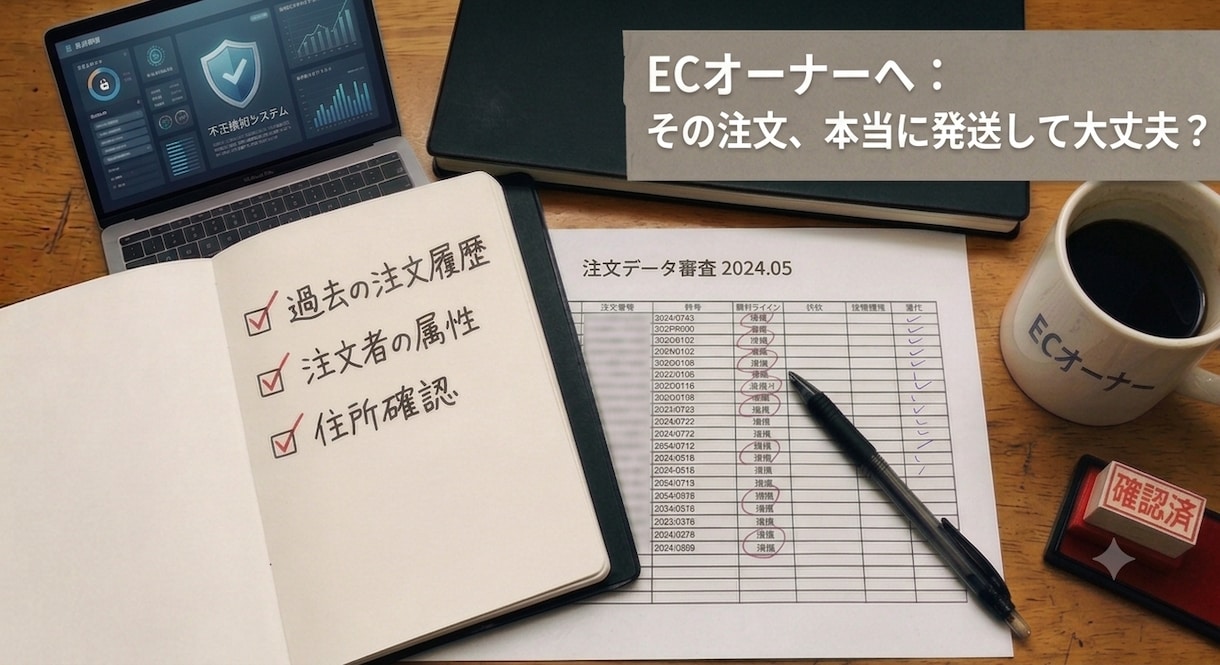 ECオーナー様の不正注文を見抜きます ECサイトでの注文において真正か不正かの判断をします イメージ1