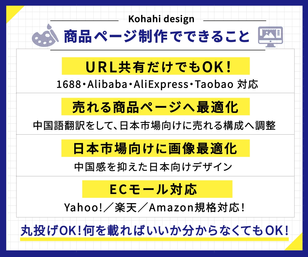 中国輸入商品の売れるページを制作します 1688・Taobao対応／URL共有だけでOK イメージ2