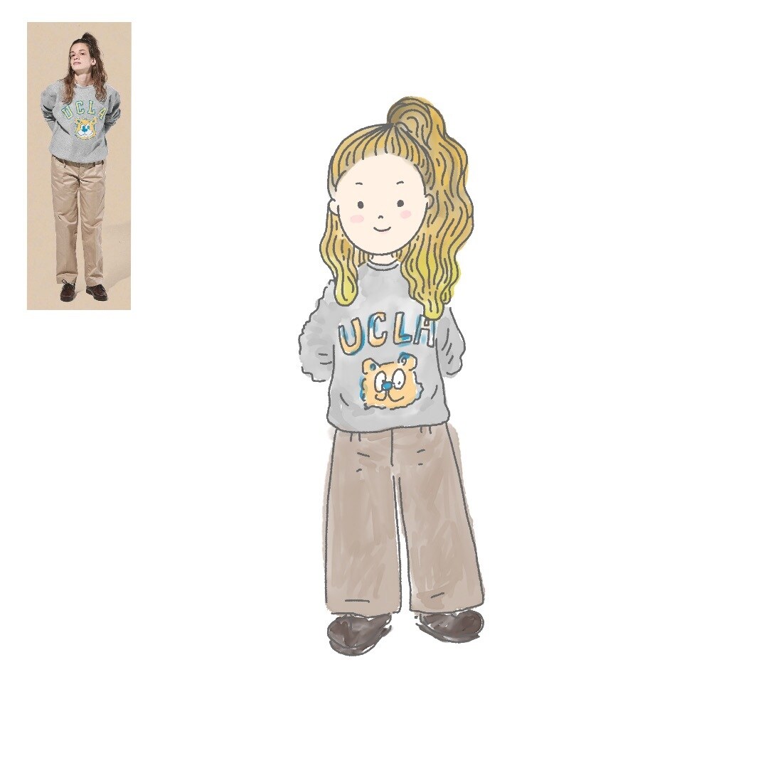 雑誌挿絵風ファッションイラスト描きます ちょっと水彩画風？な可愛い感じに仕上げます。 イメージ2