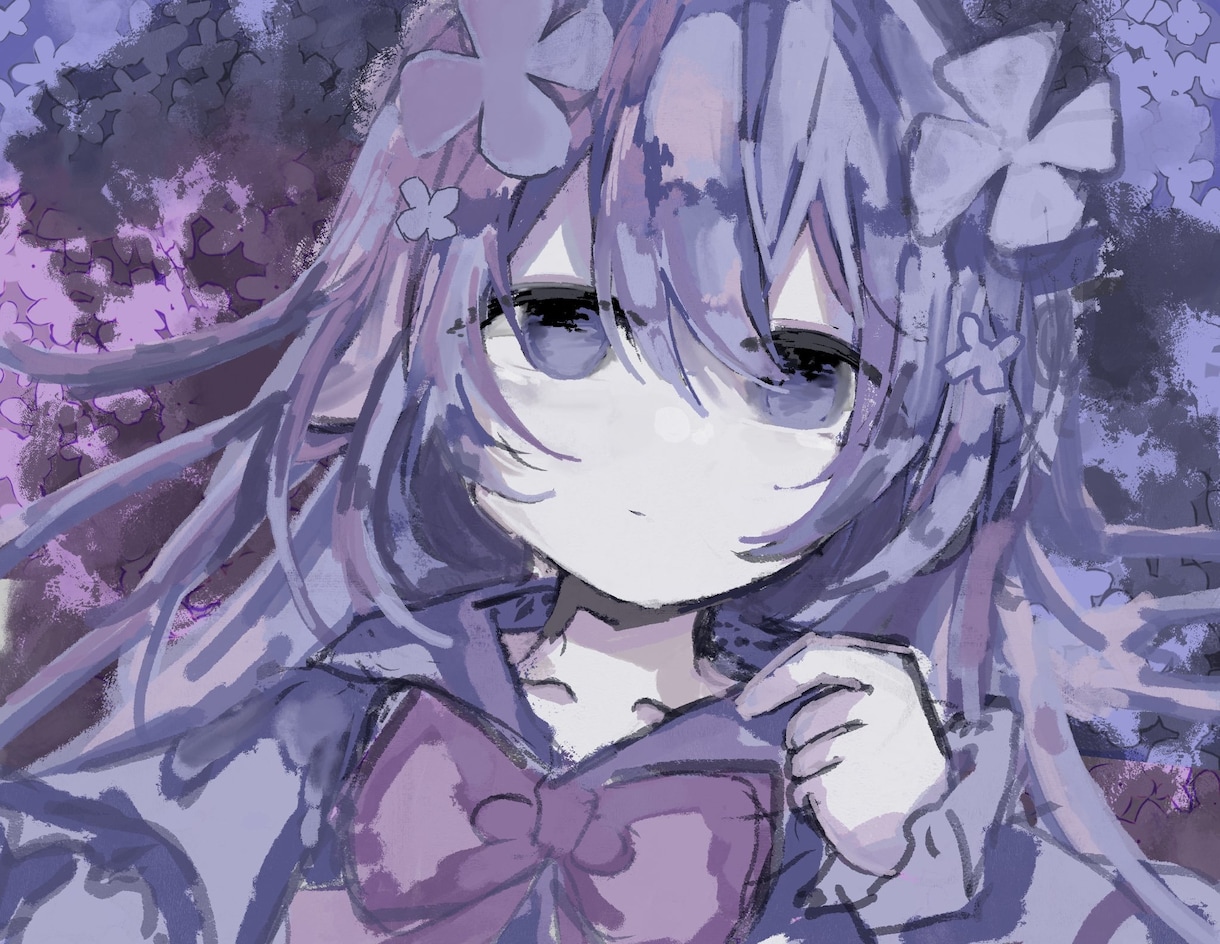 1枚絵イラスト、アイコン、サムネイルなど描きます 暗めの1枚絵イラスト、アイコン、サムネなど描きます！ イメージ2
