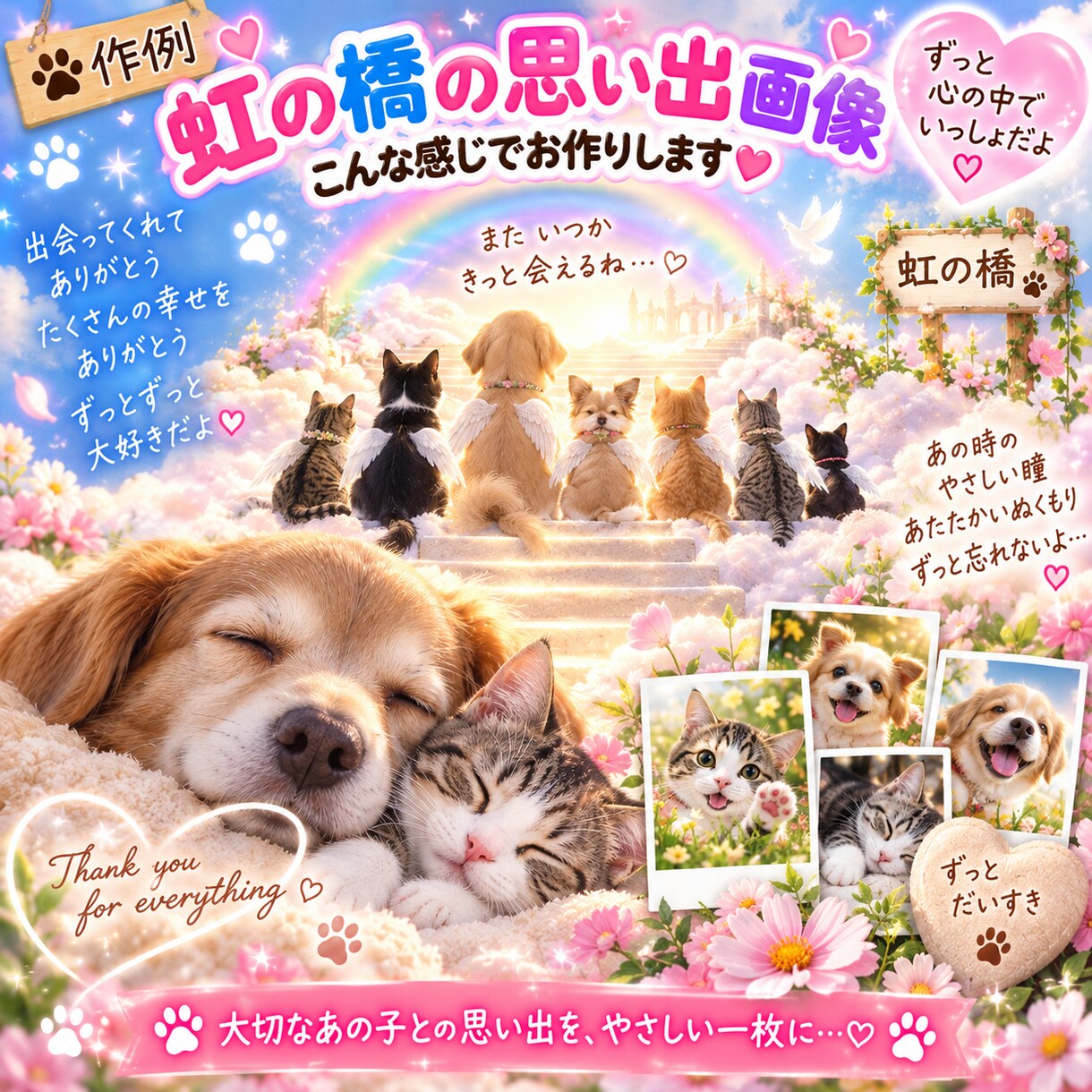 愛犬・愛猫のかわいい記念画像をお作りします 大切なペットの写真を世界にひとつの特別な1枚に♡ イメージ5