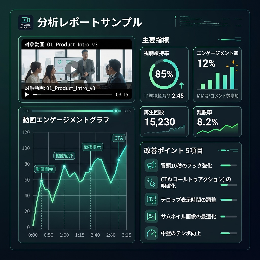 YouTube動画が伸びる理由をAI解析します 再生数・登録者数アップの具体策をレポートで納品 イメージ4
