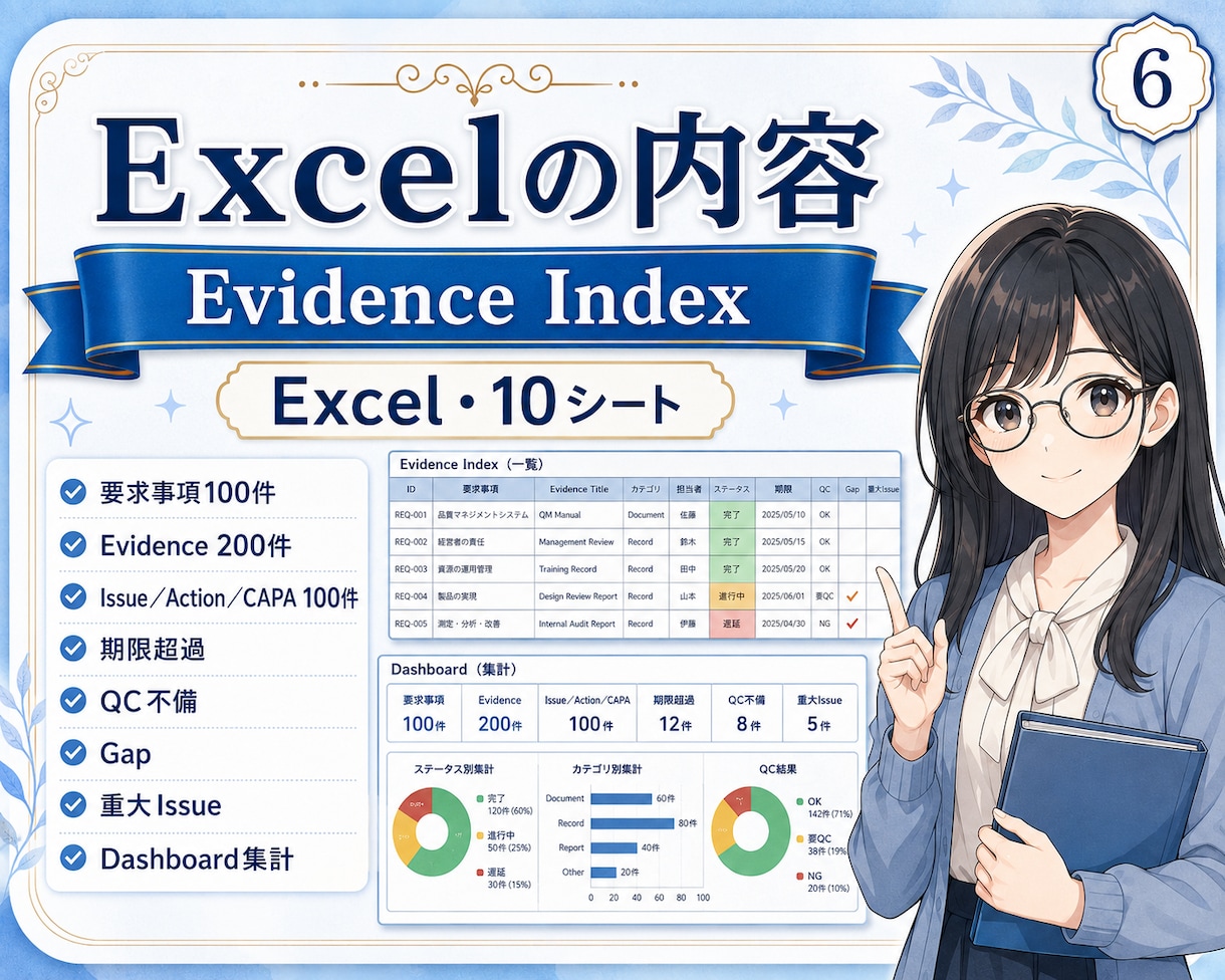 GCP委託先管理の計画・証拠台帳を提供します 初めての委託先管理をWordとExcelで形に イメージ6