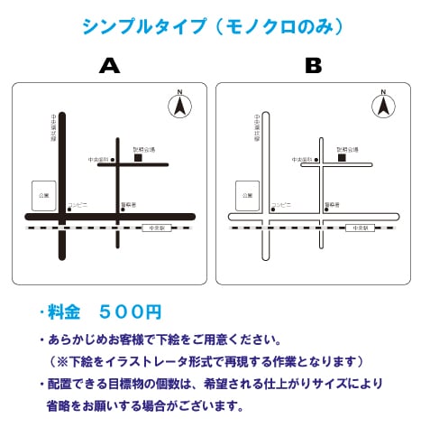 ★マップ（周辺地図）作成サービス  web・名刺などに！★ イメージ1