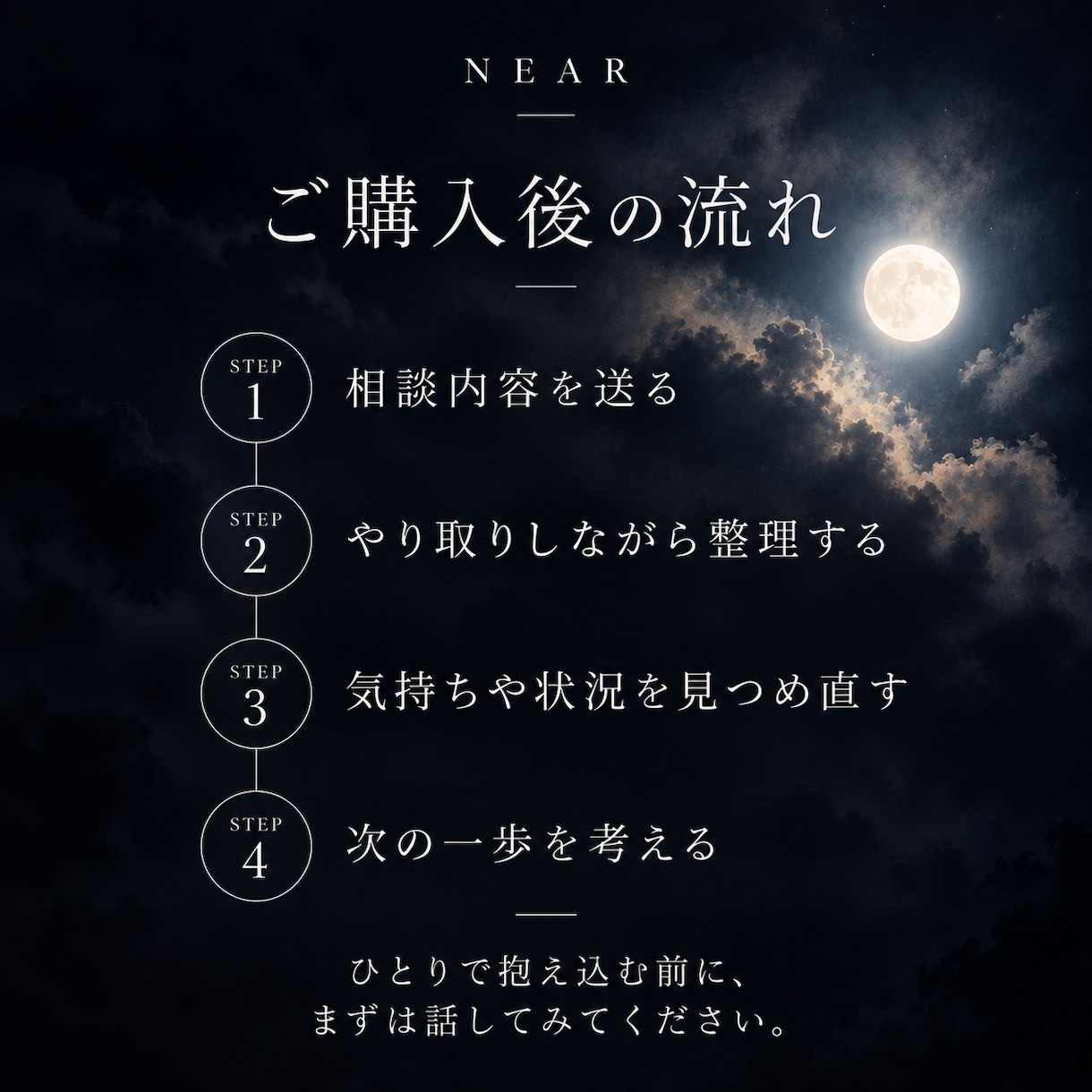 恋愛の悩み、まとまってなくても一緒に整理します 近すぎないから話せること。短文でも大丈夫です。 イメージ5