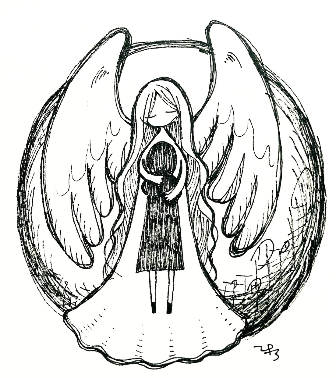 白黒調の落ち着いたアイコン描きます かわいい、クール、しっとり…ご希望に応えるモノトーンアイコン イメージ2