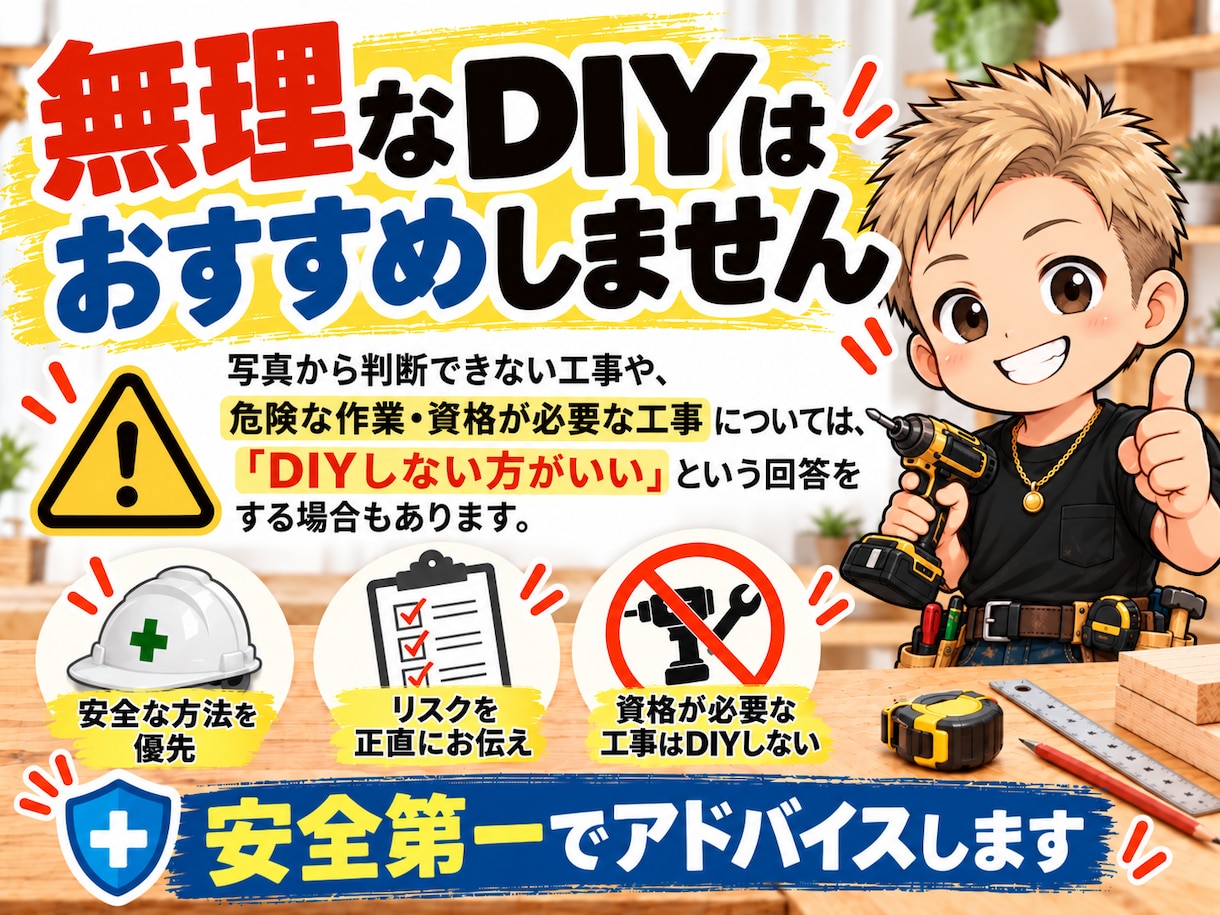 写真から大工歴15年がDIY方法をアドバイスします 材料・工具・手順・買い物リストまで分かりやすく回答！ イメージ5