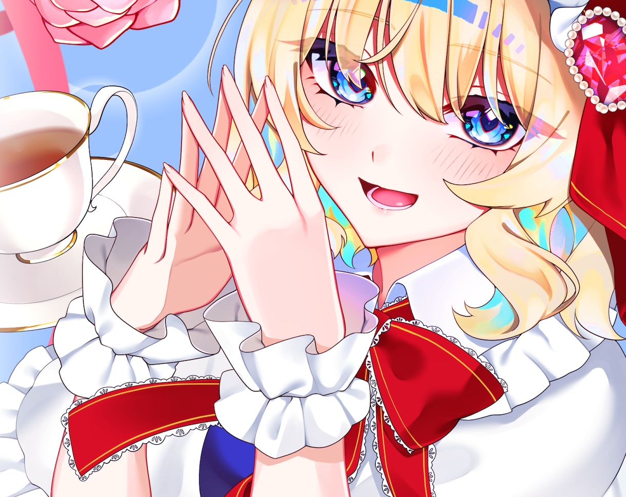 キラキラで最高に綺麗なキャラクターイラスト描きます 商用利用OK！印象に残る高クオリティイラスト制作します イメージ1