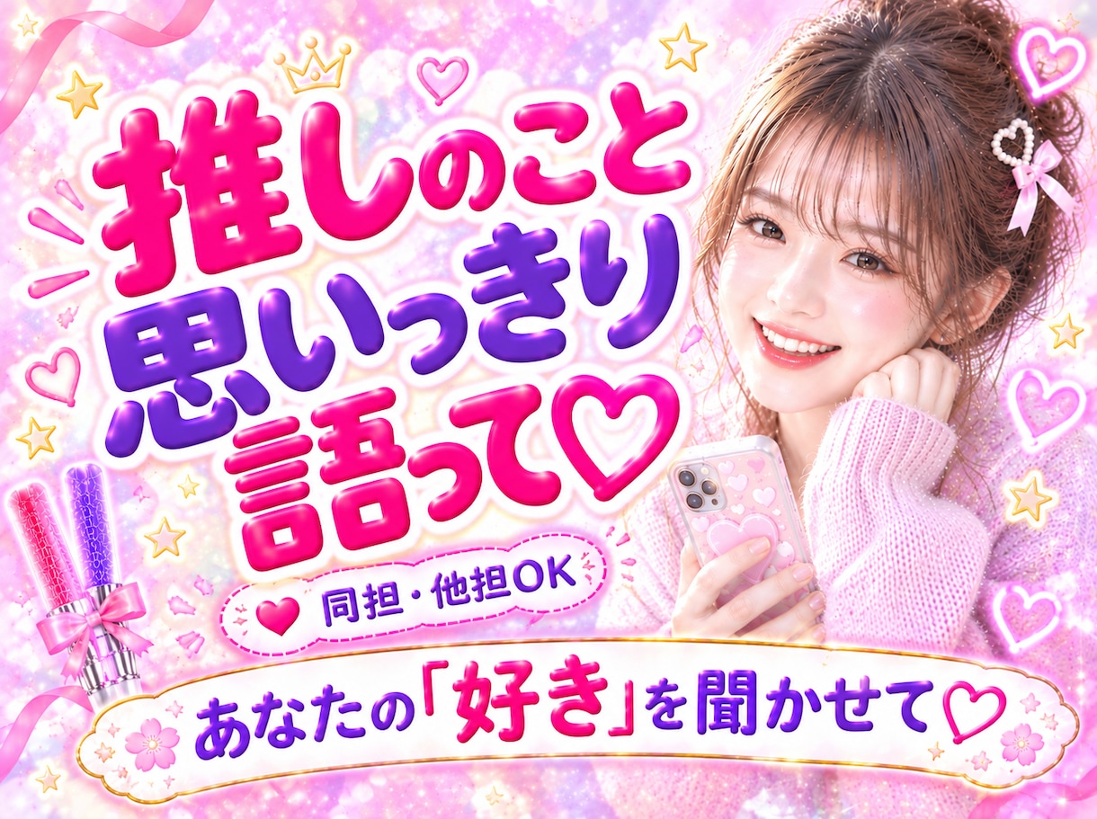 推し活トーク♡あなたの“好き”をたくさん聞きます 推し活/オタクトーク/雑談/LDH/三代目好きさんも歓迎♡ イメージ1