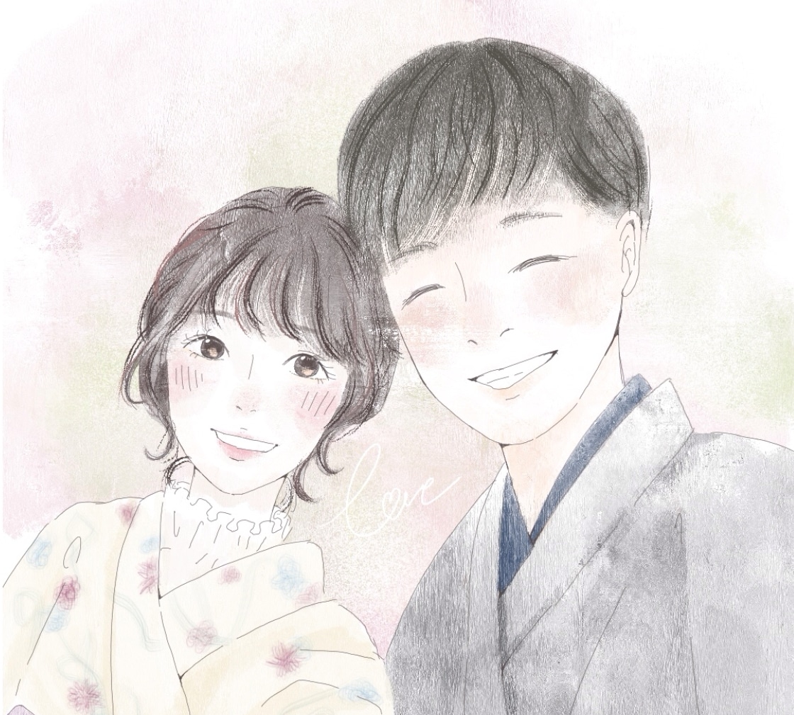 商用可◆写真1枚からイラスト作成します 簡単依頼♪オシャレな淡いイラストで優しい印象に◎ イメージ2