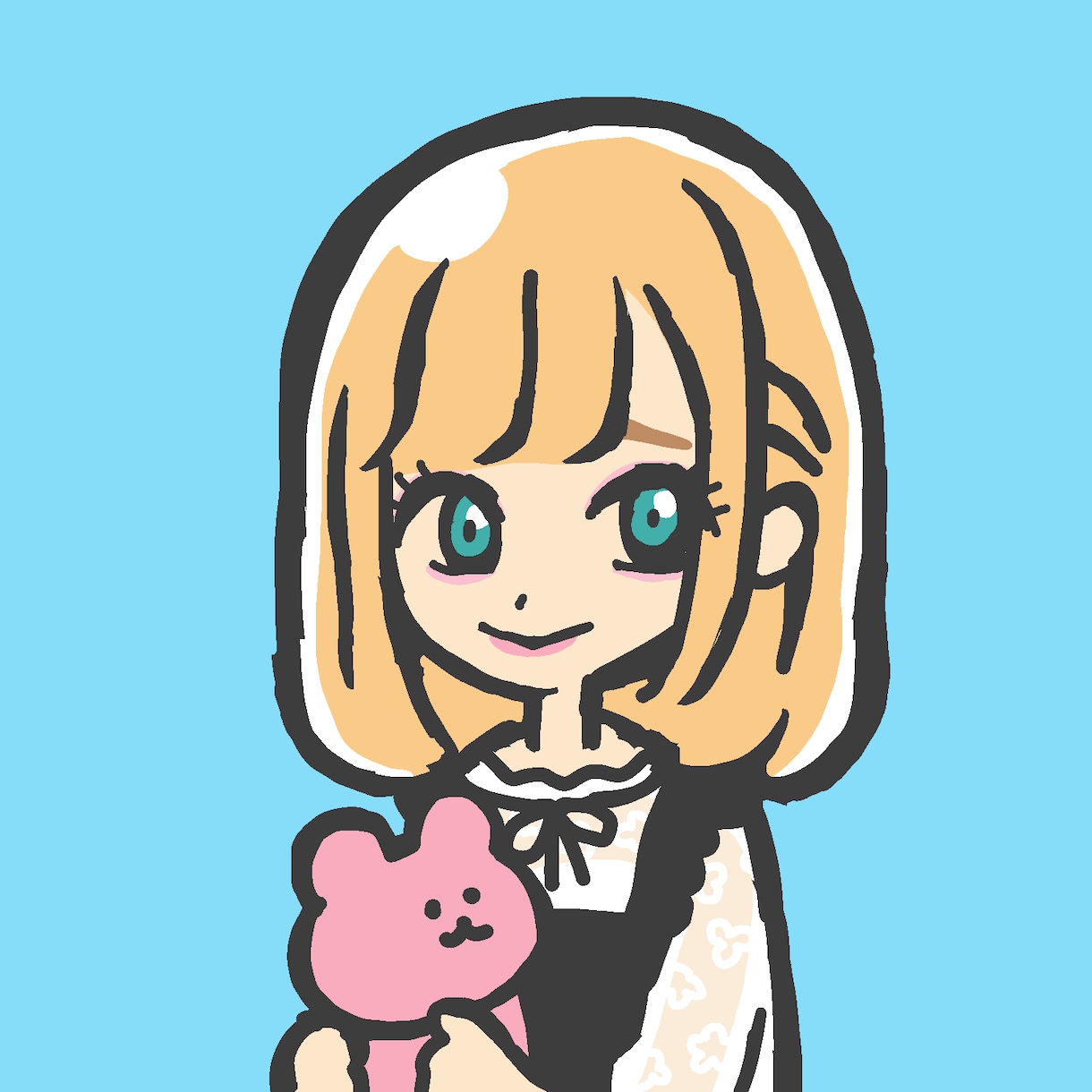 SNSアイコンに使えるにがおえ描きます ゆるキャラと一緒にシンプルでかわいいにがおえかきますよ イメージ1