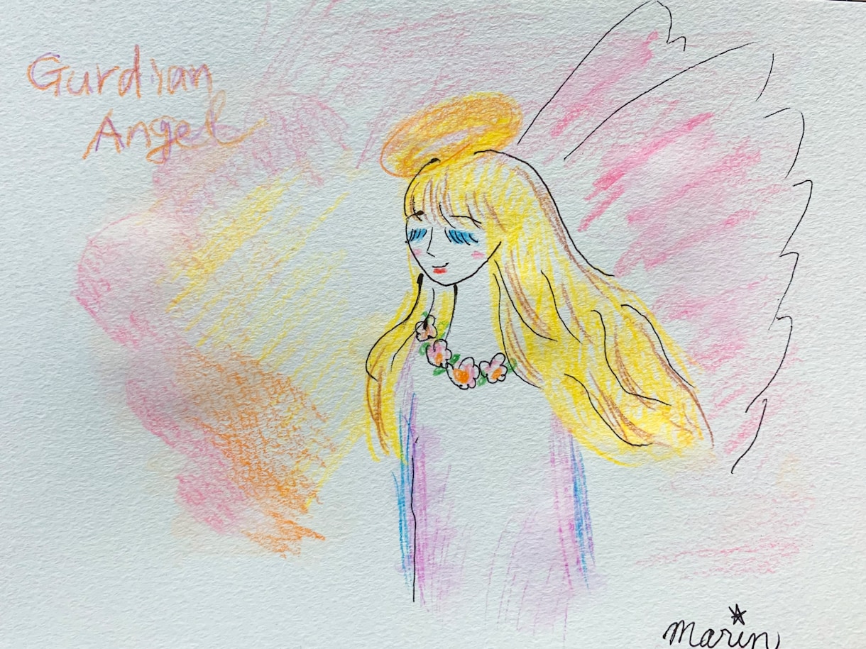 あなただけの守護天使さんの絵をお描きします チャネリングして描いたお守りにもなるヒーリングアート イメージ1