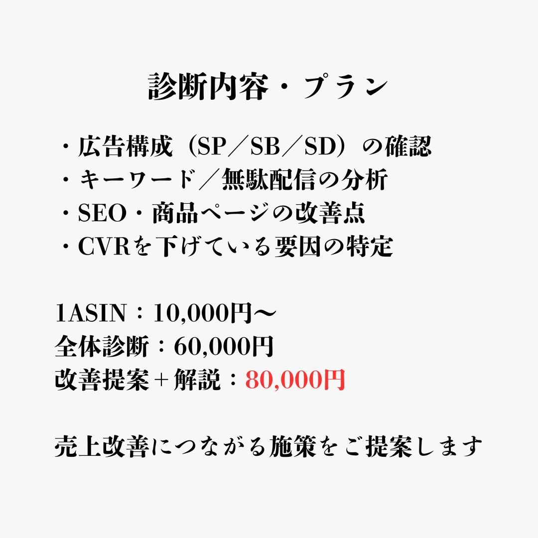 Amazon広告SEO診断 改善提案します 広告・SEO・導線を総合分析し改善提案 イメージ3