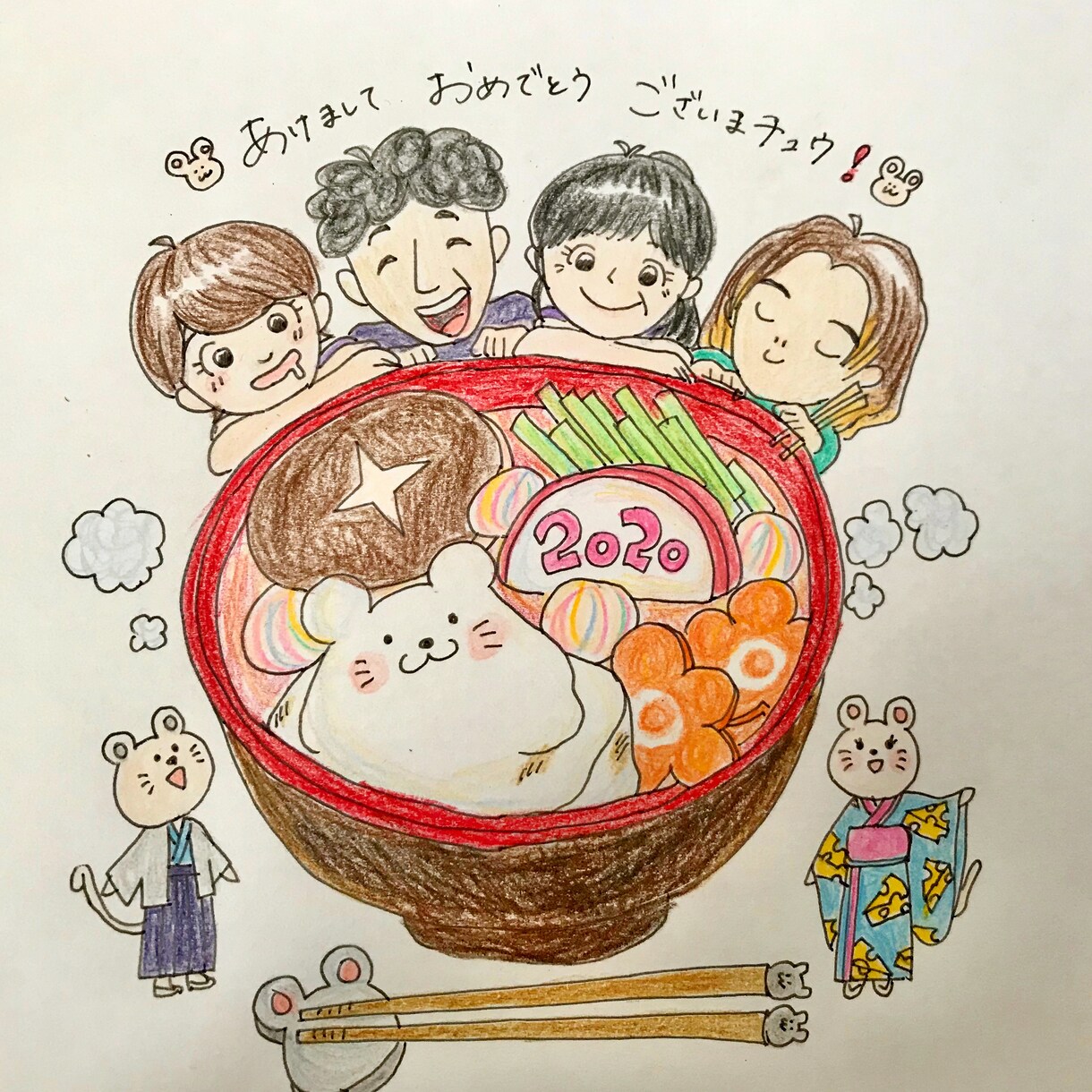 年賀状デザイン、結婚式や誕生日のイラストを描きます 趣味で描いている程度の実力ですが、心を込めます。 イメージ2