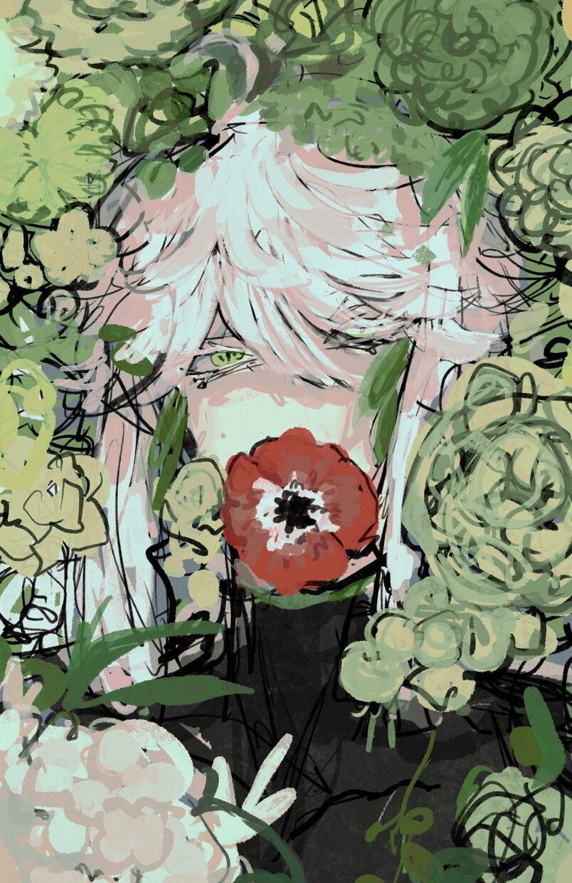 VOCALOID楽曲や歌ってみたのイラスト描きます なんとなく独特な線の絵を描きます イメージ5