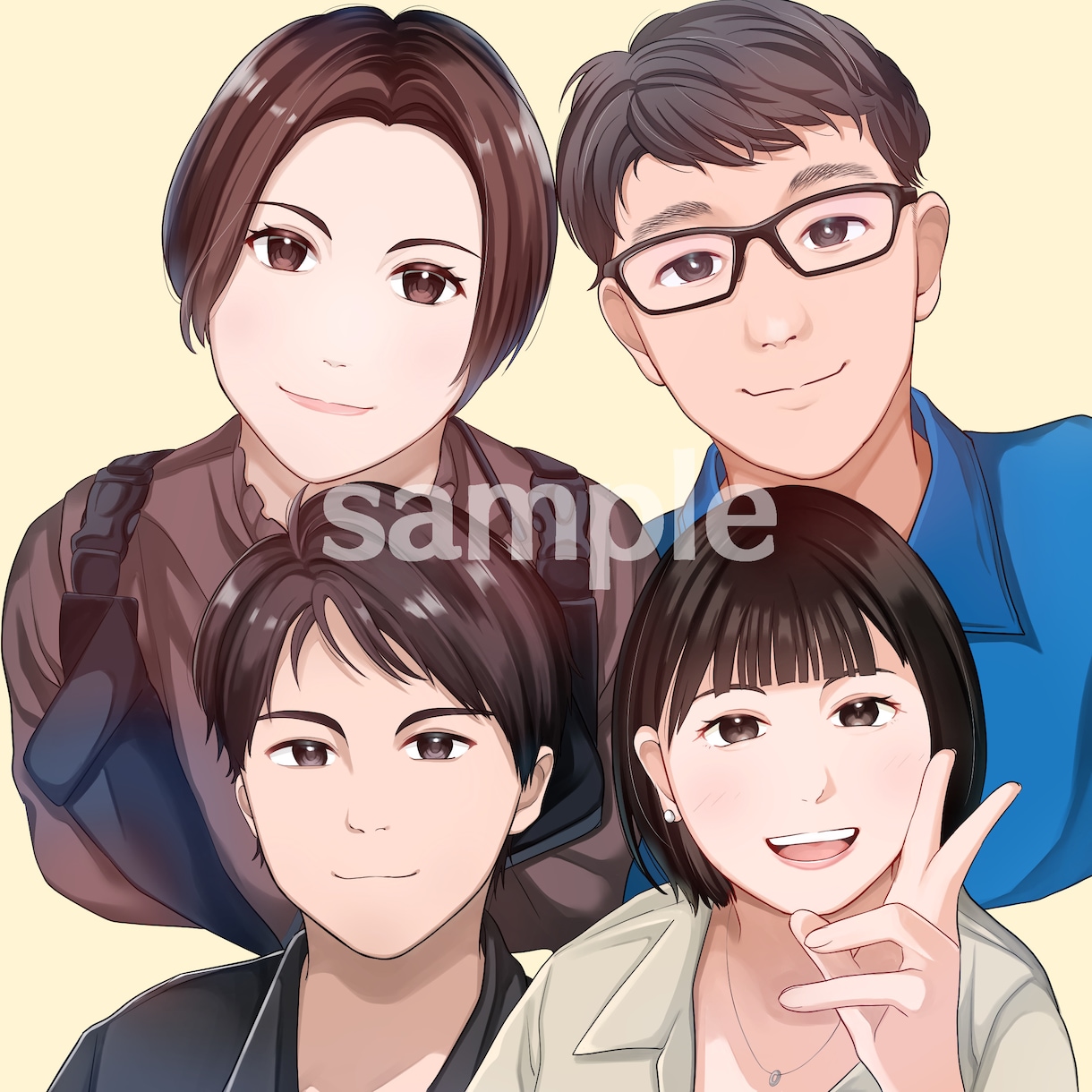 最短2日納品！思い出に残る似顔絵お描きします ご予算の相談承ります。まずは見積もりをお送りください！ イメージ3