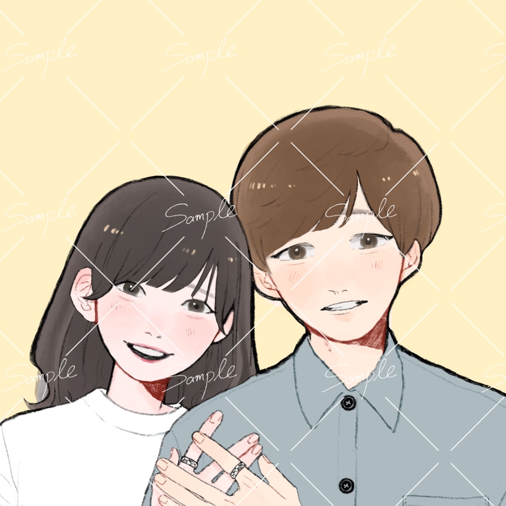思い出・プレゼントに◎キャラクター化似顔絵描きます 友人/恋人/ご夫婦の思い出を、お気持ちまるごとイラスト化！ イメージ7