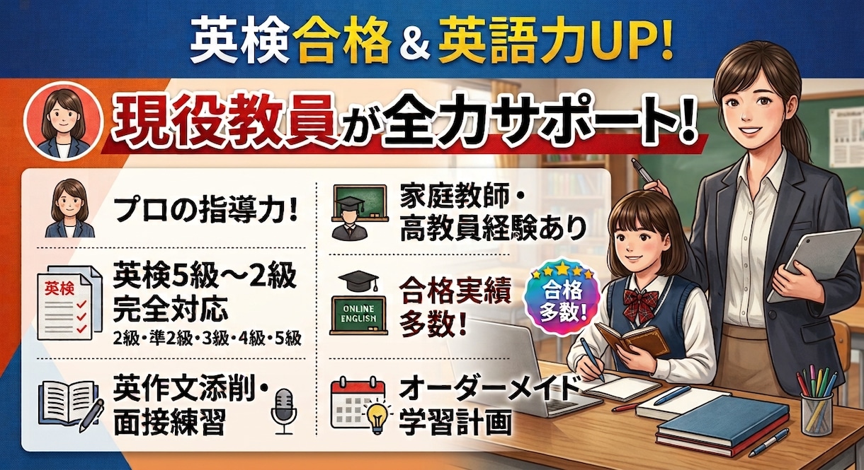 元教員→大学院生が英作文、ライティング添削します 苦手意識がある方でも大丈夫！小学生から大人の方まで イメージ1
