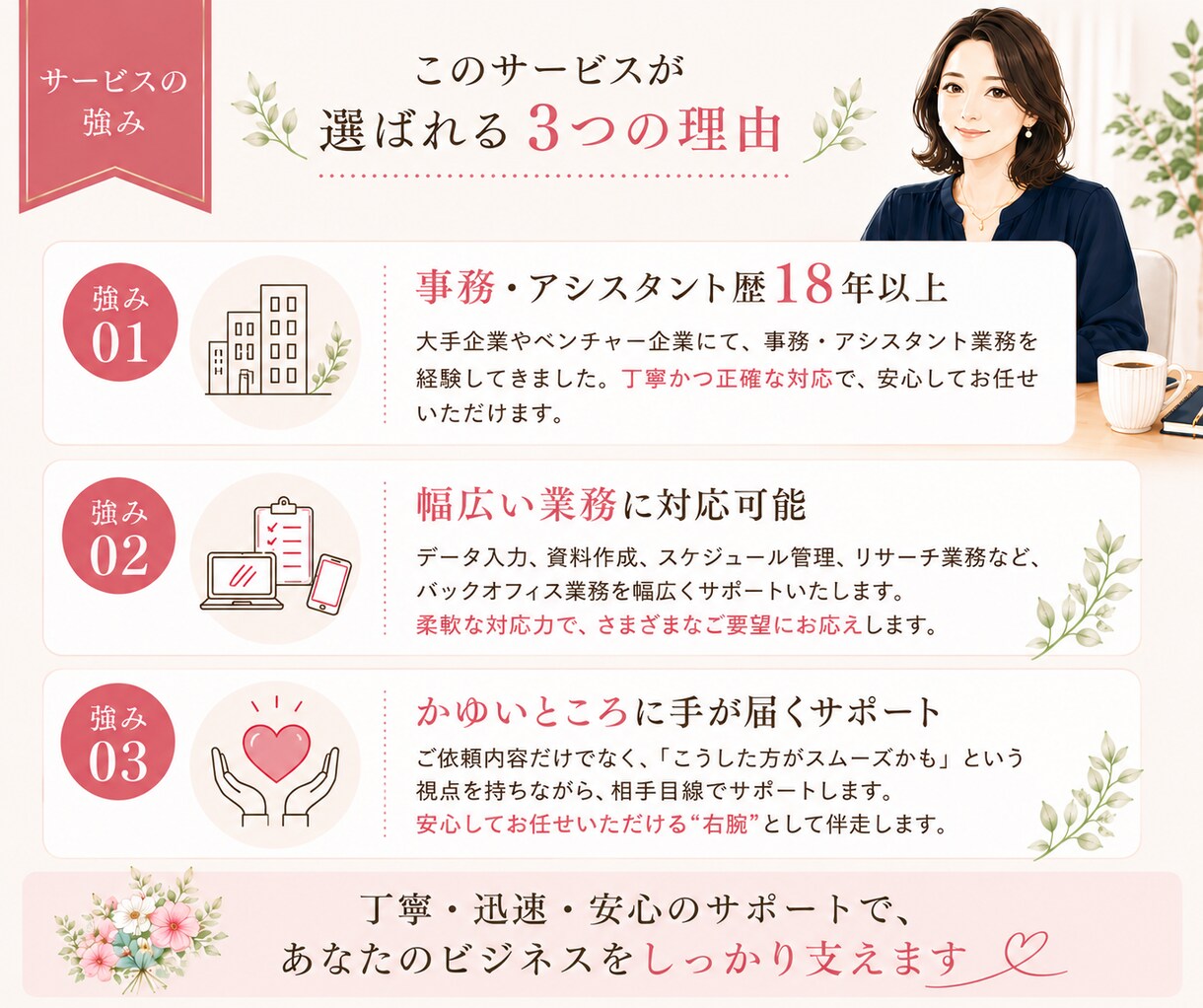 オンライン秘書が事務代行・資料作成など対応します スケジュール管理・リサーチ・バックオフィス業務全般をサポート イメージ3