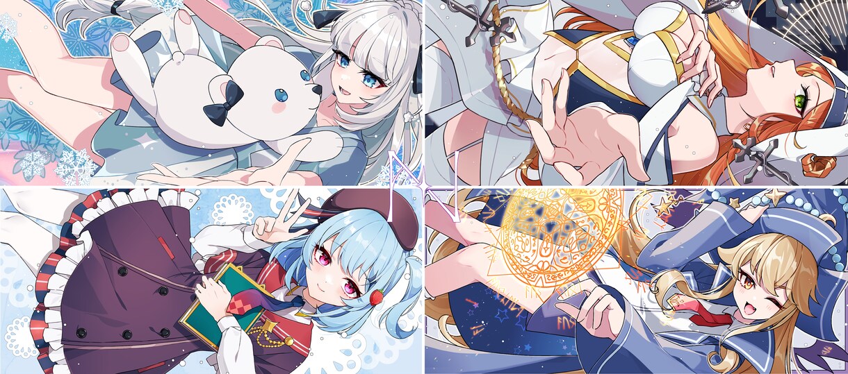 Xやyoutubeのヘッダー用イラスト描きます 横長サイズに収まる専用のイラストをお描きします！ イメージ2