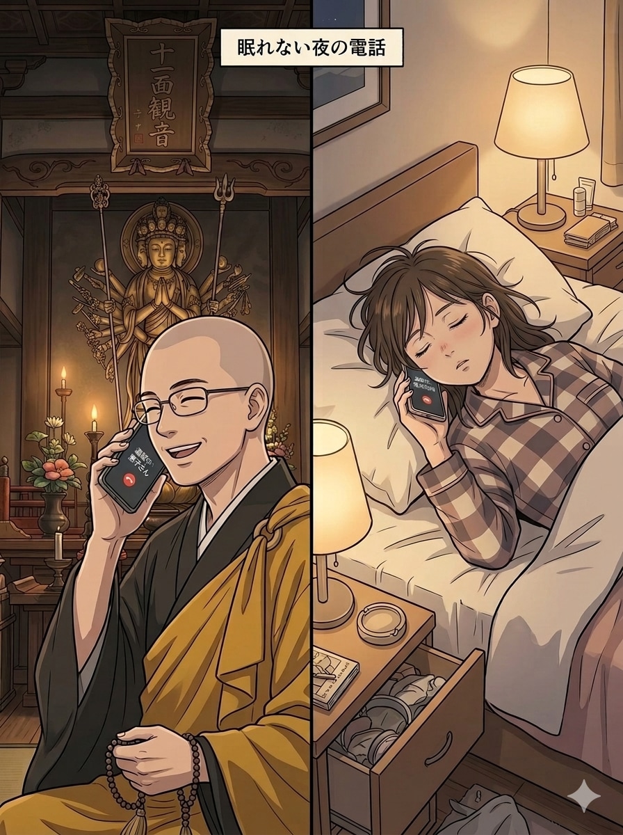 おぼつかない夜に。あなたの眠りを手助けします 電話で「心がおぼつかない方」へ。深夜のお電話承ります。 イメージ1