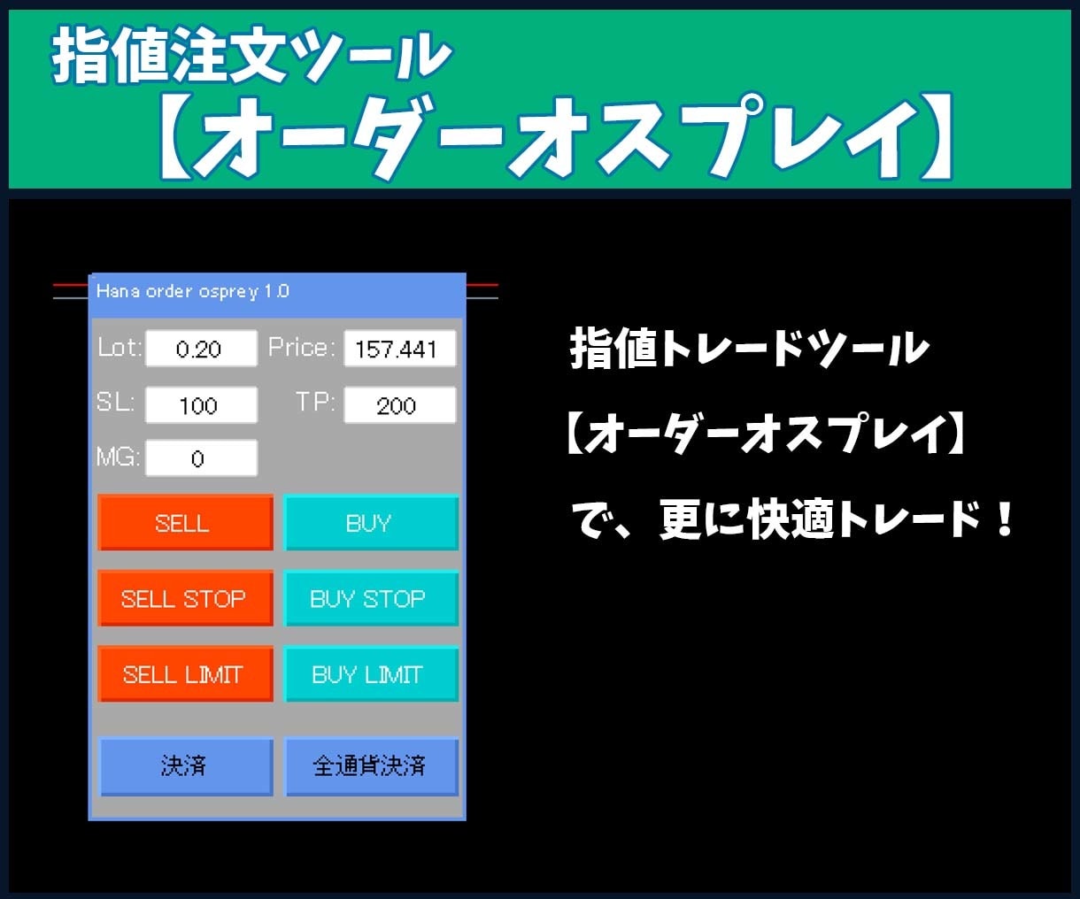 日足の極【スイングナビゲーターFX】納品します 指値注文ソフト【オーダーオスプレイ】も完成！専業目指せます イメージ3