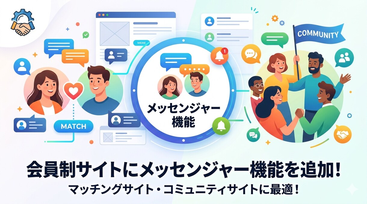 会員制サイトにメッセンジャー機能をつけます マッチングサイトやコミュニティサイトに最適 イメージ1