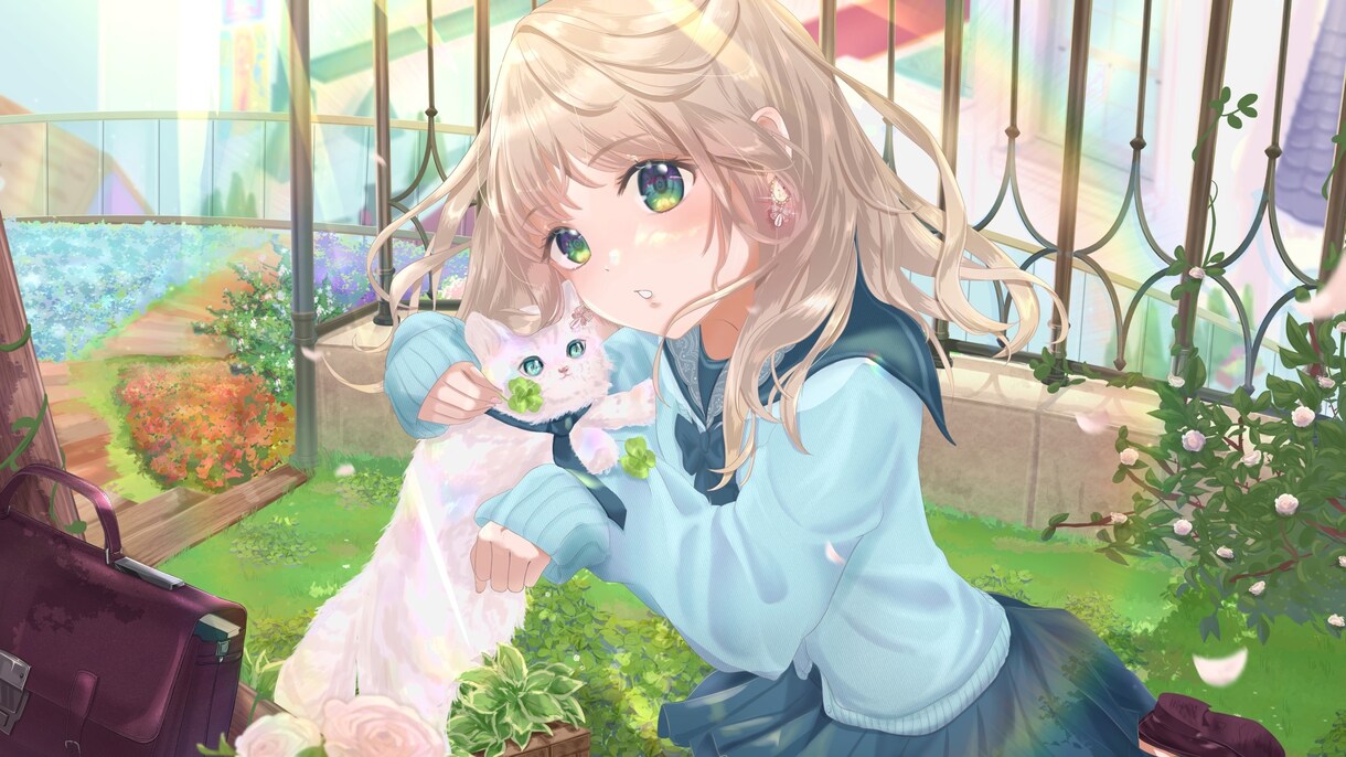 配信サムネ簡易背景ありの彩度の高いイラスト描きます 知名度上げ期間のため大幅にお値下げ中です！ イメージ4