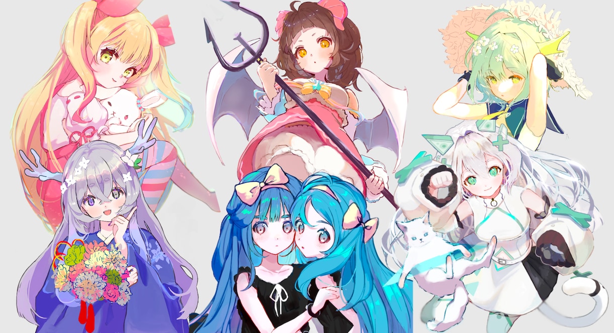 Vtuberさんやサムネイルなど描きます ほんわか系のイラストが得意です！ イメージ1