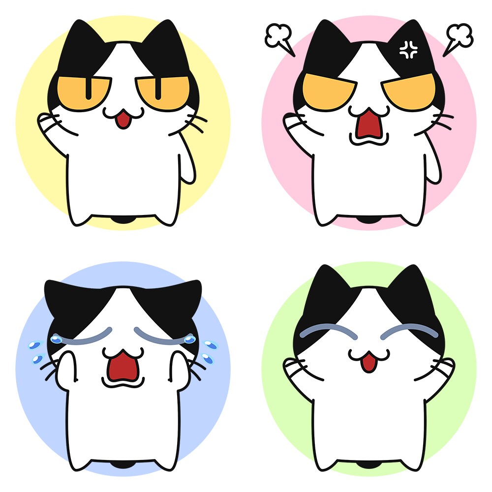 喜怒哀楽4点セット！かわいい動物を擬人化させます YouTubeのマスコットキャラクターにどうですか？ イメージ9