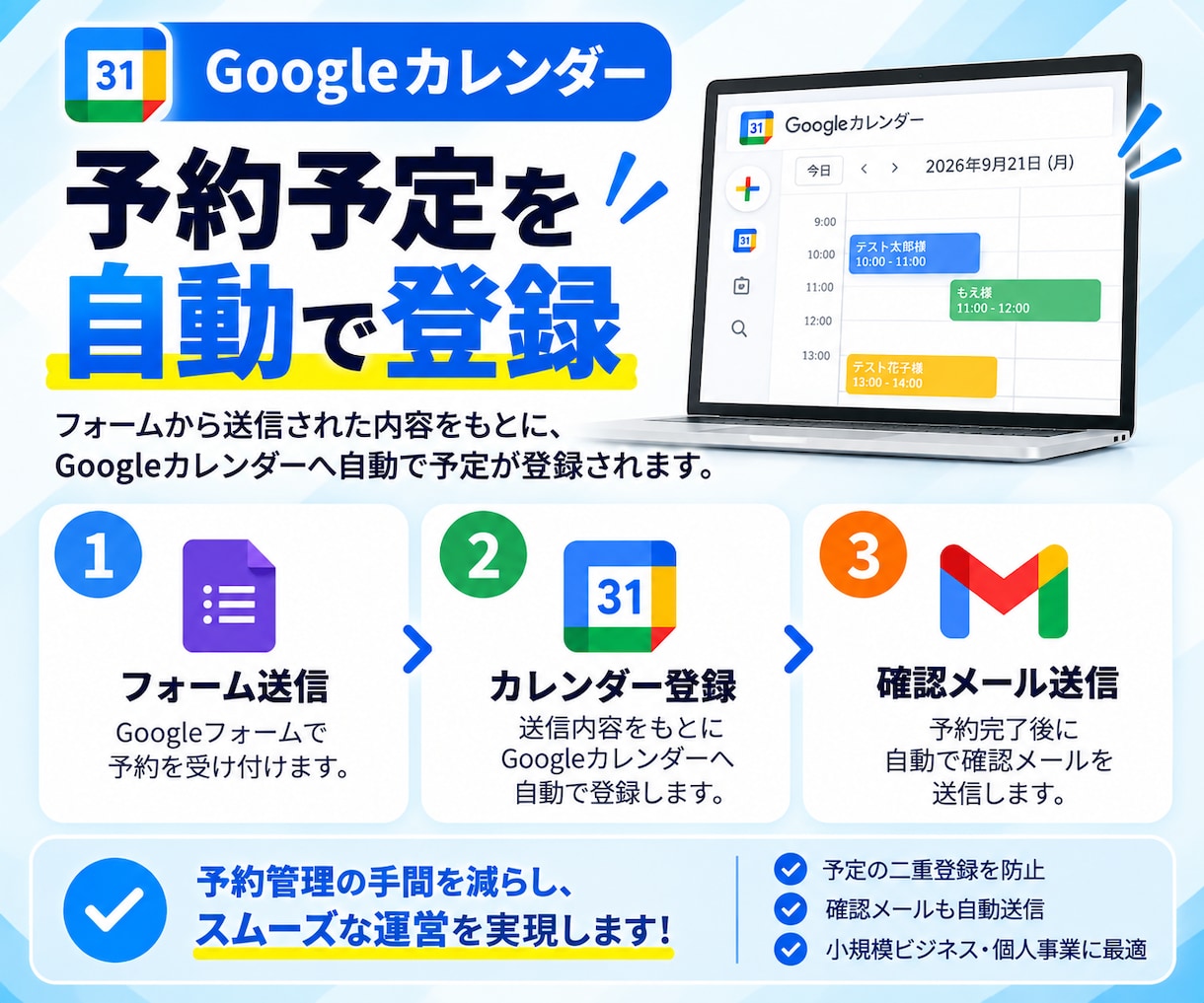 Googleサービスを連携して業務を自動化します GAS・API連携で入力や登録を自動化！業務効率化を実現 イメージ6