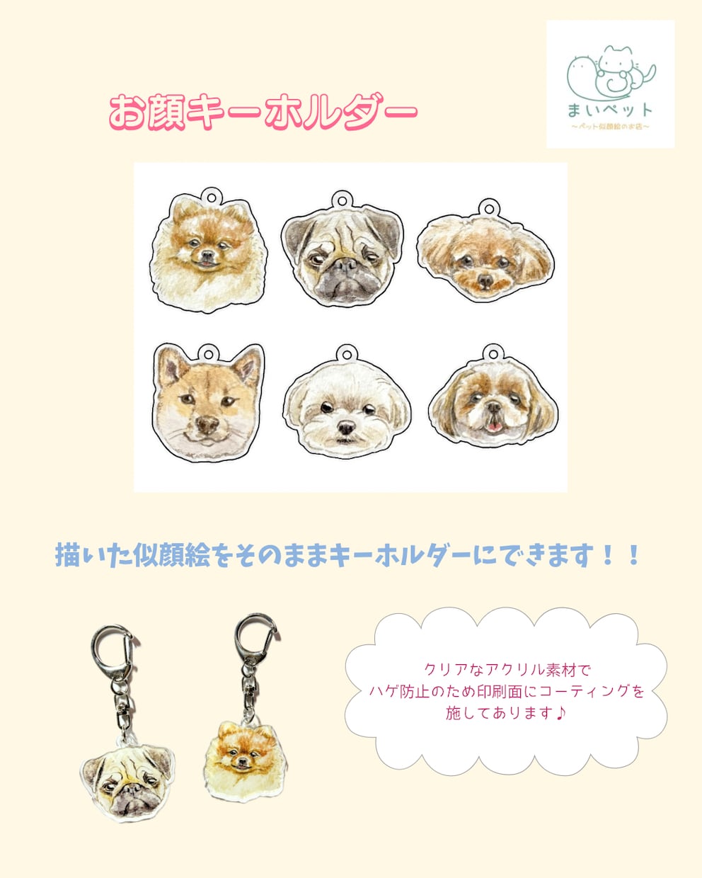 可愛いミニサイズのペット似顔絵お描きします 記念日やプレゼントとして人気【額縁・名入れ付き】送料込み イメージ5
