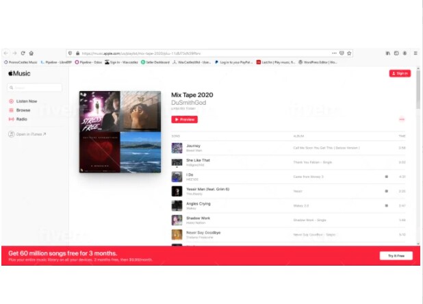 Apple Musicの人気プレイリスト追加します ランキング向上を目指し、効果的にプロモーションを実施。 イメージ4