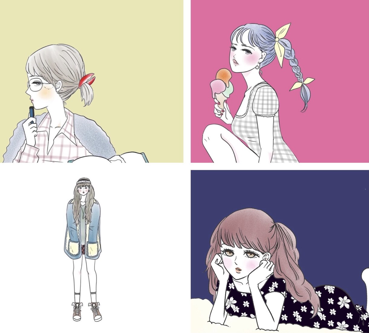 商用OK★シンプルで可愛い似顔絵やアイコン描きます アイコン、プロフィール画像などに★シンプル背景＋文字付 イメージ7