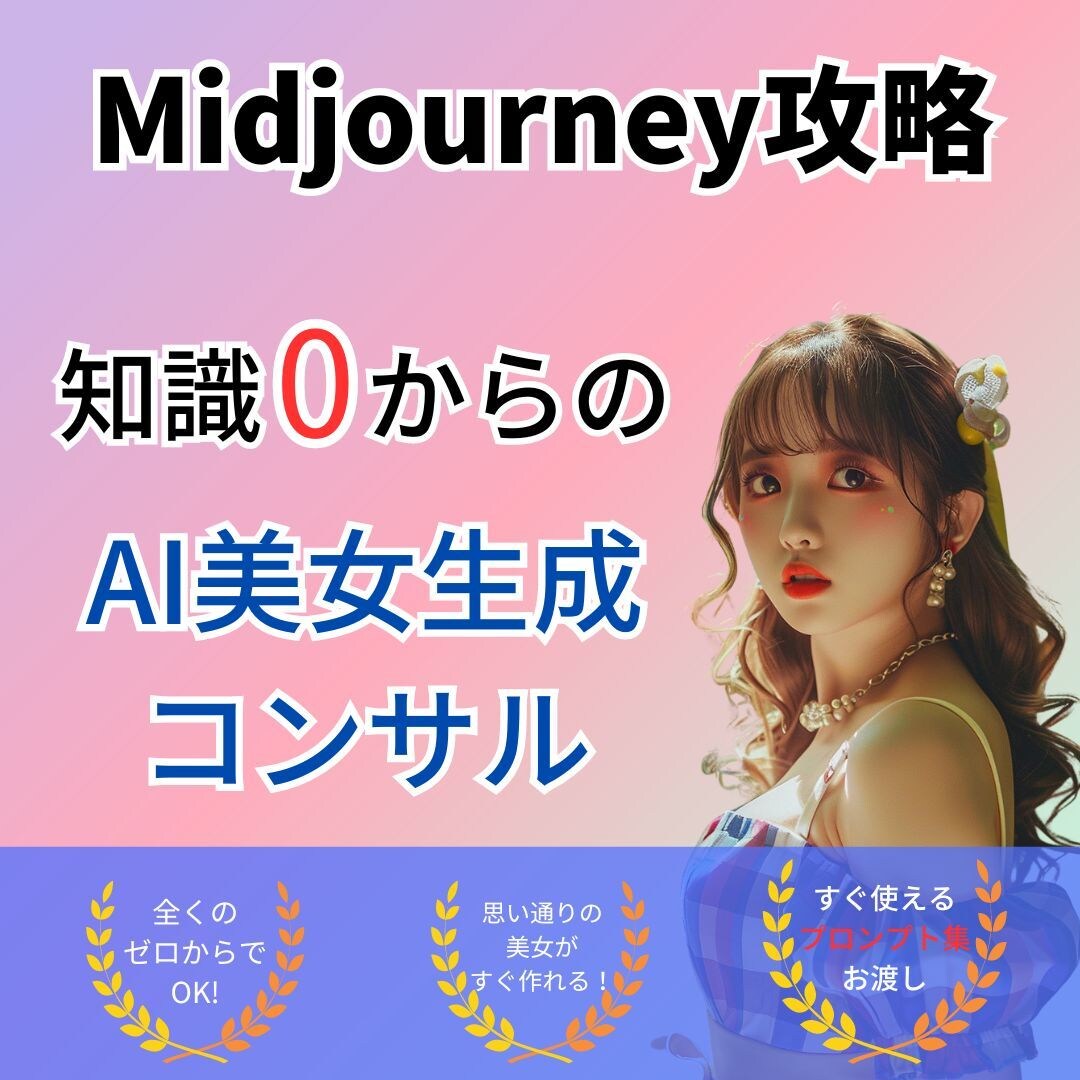 初心者向けにAI画像の作成方法をコンサルします Midjourneyなどの操作方法をコンサル イメージ1