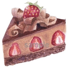完成品・水彩イラスト（ケーキ）販売していますます プリントアウトしてシールとかにいかがでしょう？ イメージ3