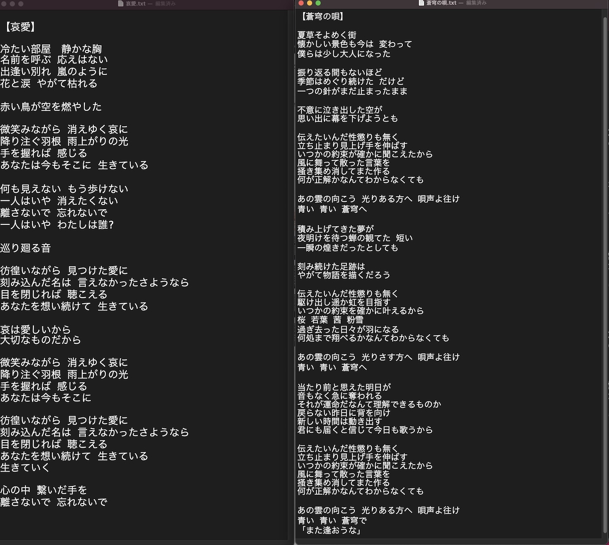 作詞/大切なメロディーに込められた物語を描きます 言葉のチカラであなたの歌に想いを イメージ4