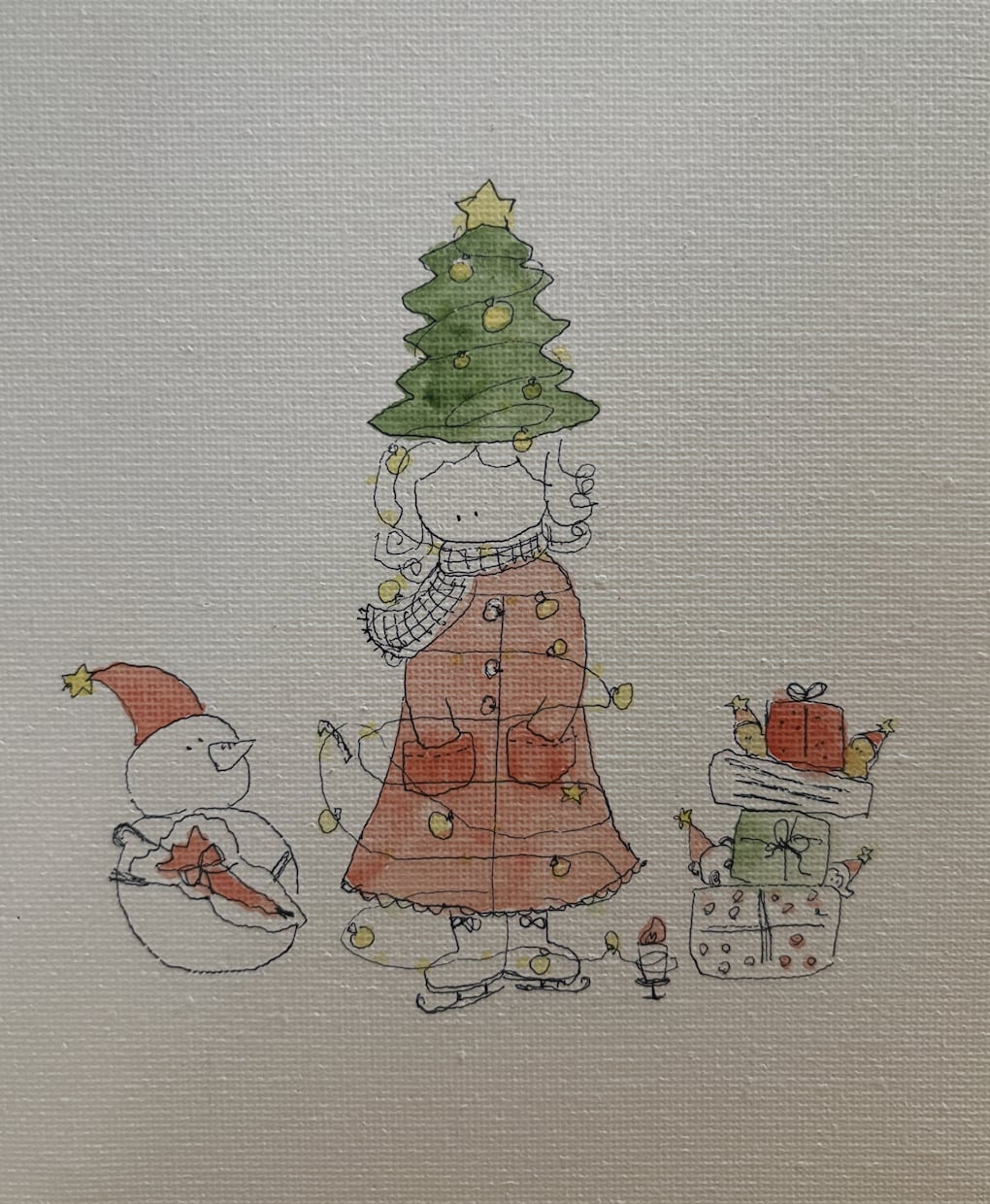 手描きの水彩イラスト描きます ぬくもりを感じるワンポイントイラストの挿絵です イメージ1