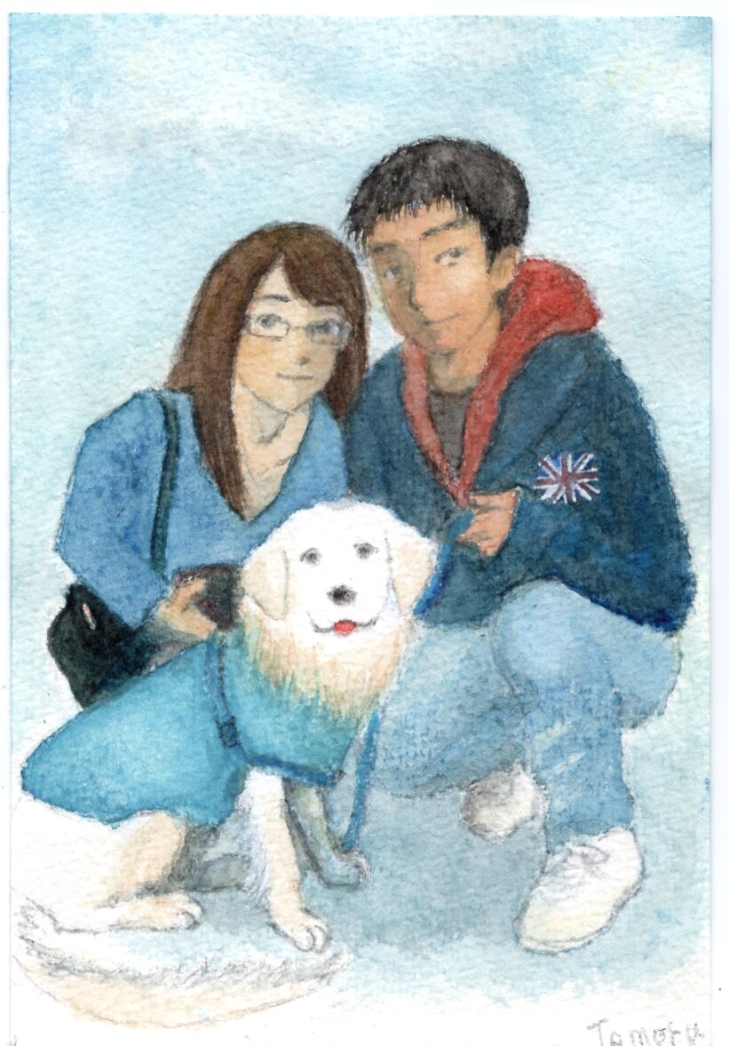 水彩でオリジナルのイラストを作成します ほんわか優しいタッチであなただけの水彩原画をお届けします イメージ1