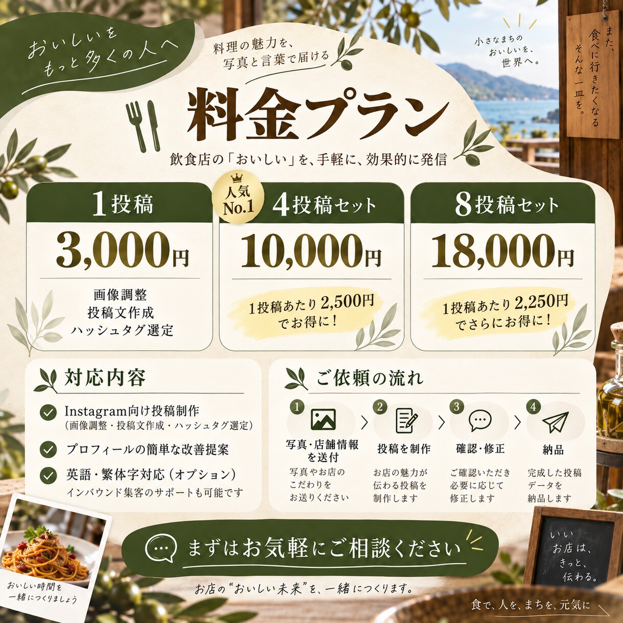 飲食店向けInstagram投稿・運用を代行します 飲食店経営11年の現場目線で、伝わる投稿を作ります イメージ3
