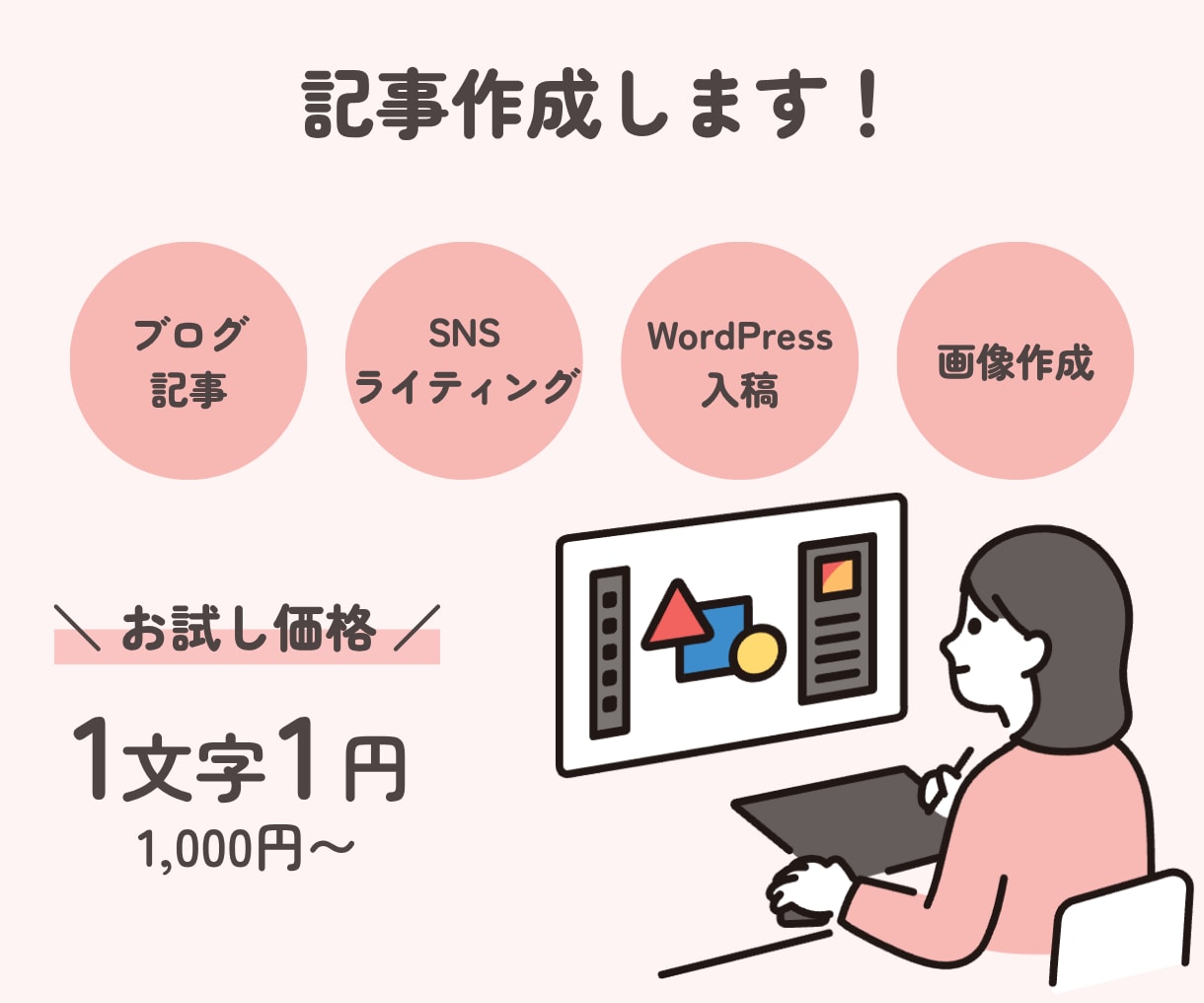 初回お試し価格！ご指定のテーマで記事を作成します ブログ記事、SNS、メール用の文章作成も対応可◎ イメージ1