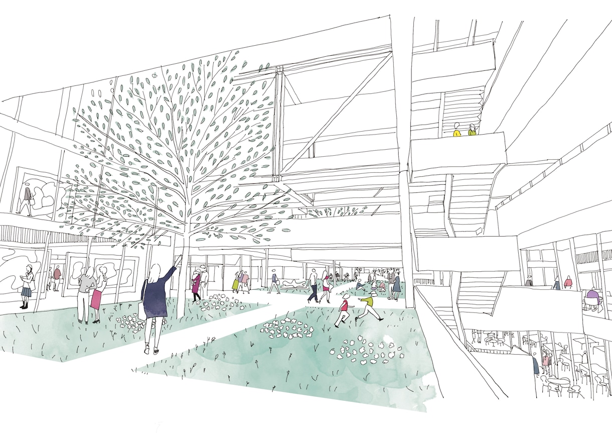柔らかい雰囲気の手書き建築パースを描きます プレゼン資料やチラシの挿絵など幅広くご利用出来ます！ イメージ2